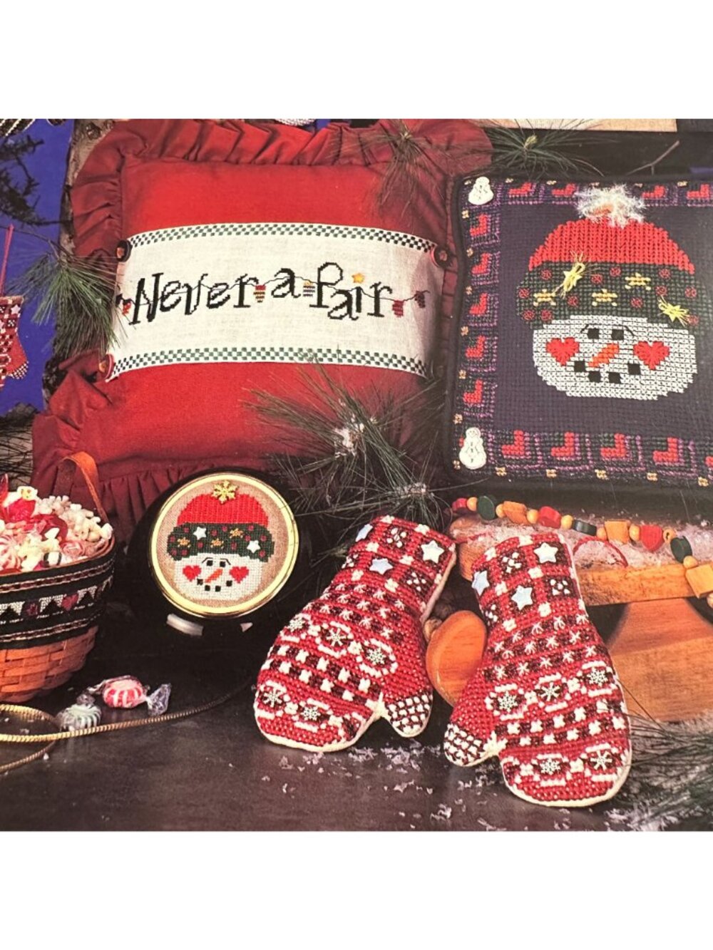 Mill Hill Never A Pair Cross Stitch Snowman Pattern Book - Picture 4 of 6
